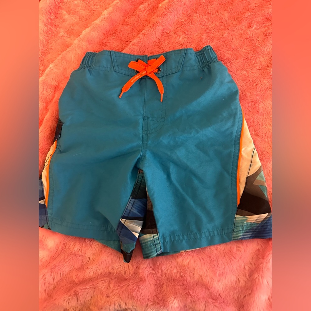 ZeroXposur Little Boys' Oversized Geo Swim Short Size Small-4